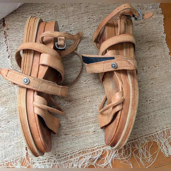 A.S.98 Labo strappy leather platform sandals size 41 - Picture 3 of 7